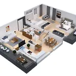 아파트 Hoeri-nest Garten-wohnung