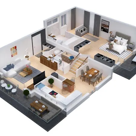 شقة Hoeri-nest Garten-wohnung